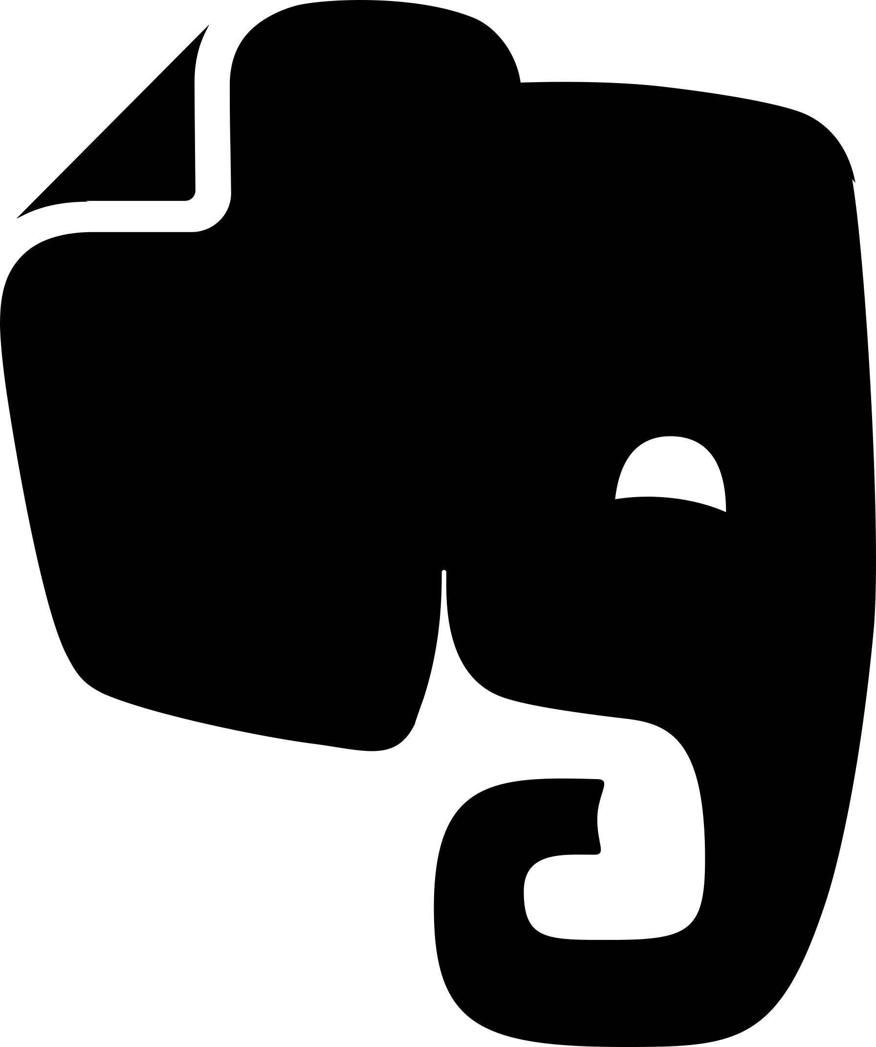 Brand Evernote Outline Svg Vector Free Vectors